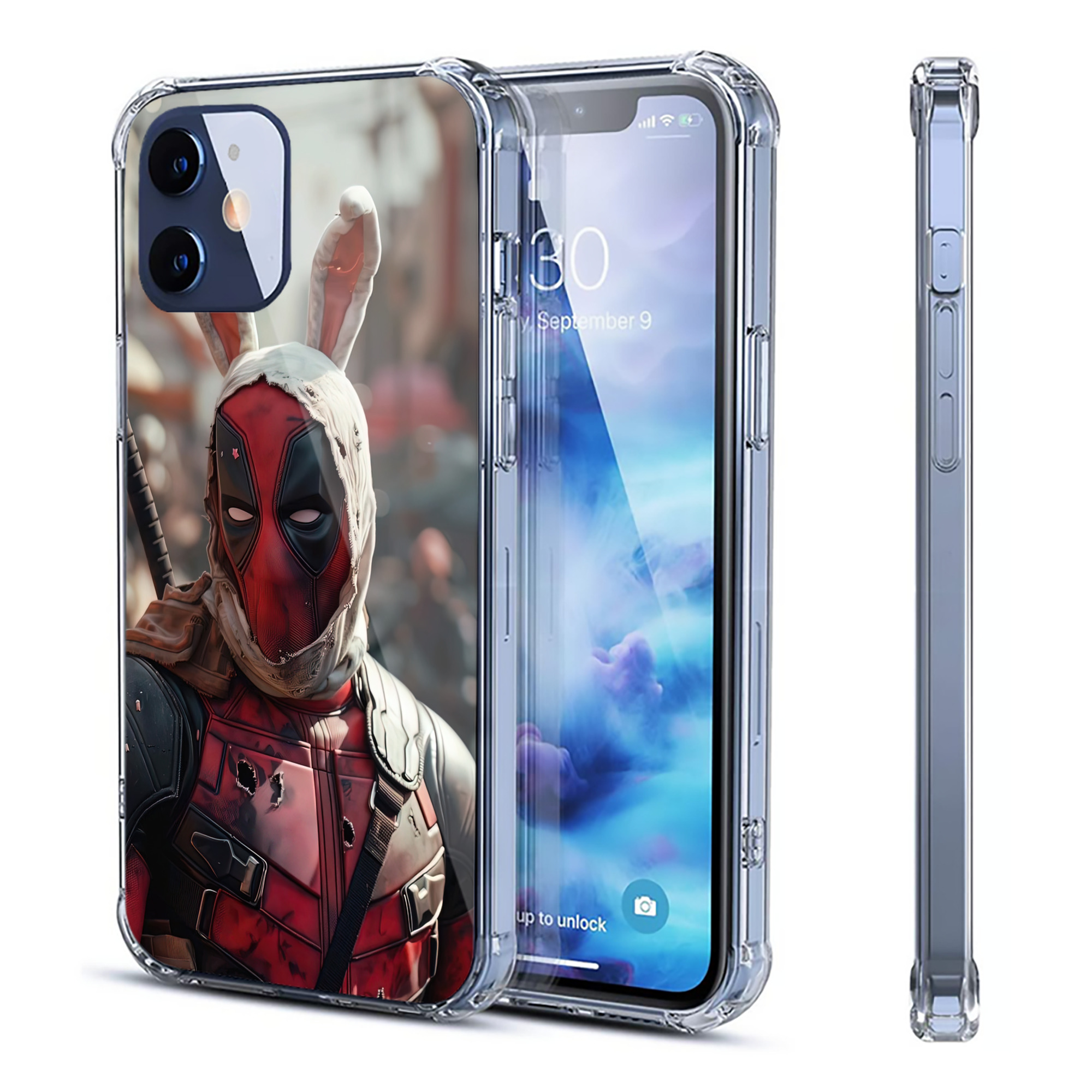 （画像用） Deadpool デッドプール 【iPhone 12シリーズ対応】透明スマホケース（クリアソフトケース）